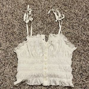 urban outfitters white tie tank top